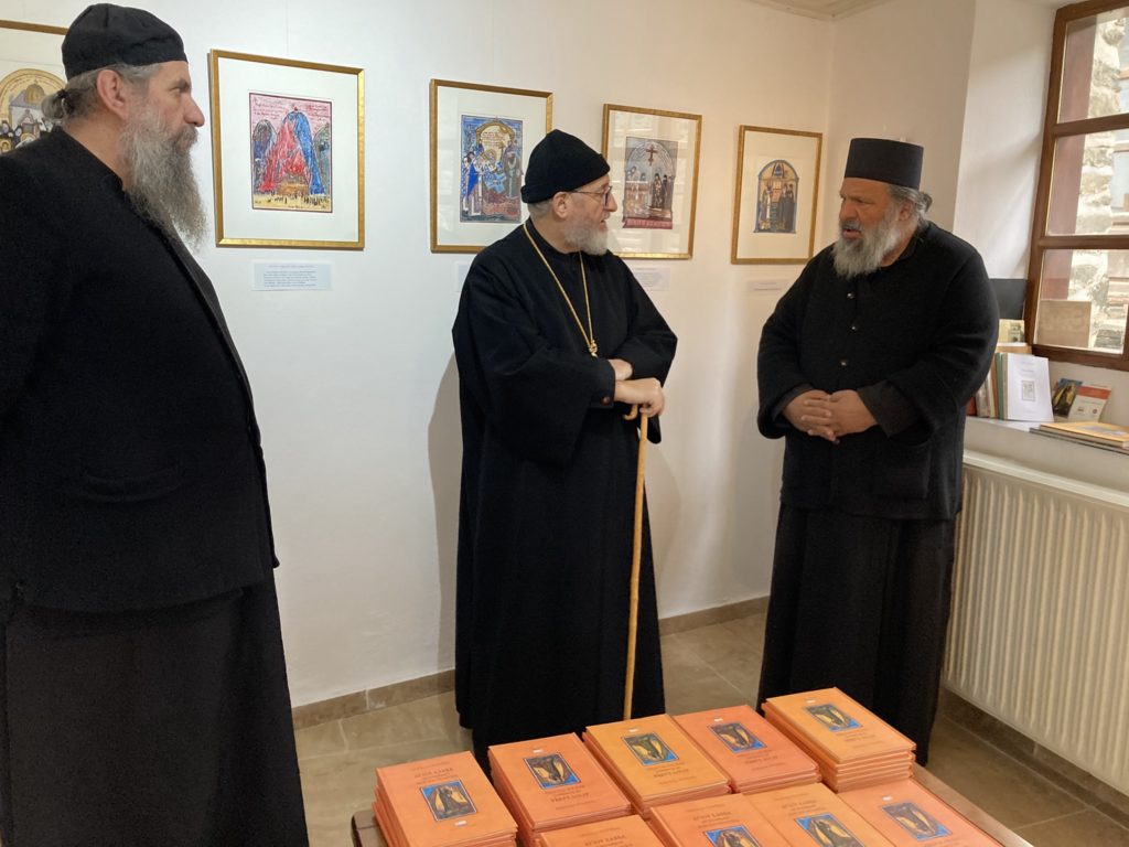 Ο ηγούμενος της Ι.Μ. Βλατάδων ξεναγήθηκε στη ζωή του Αγ. Σάββα