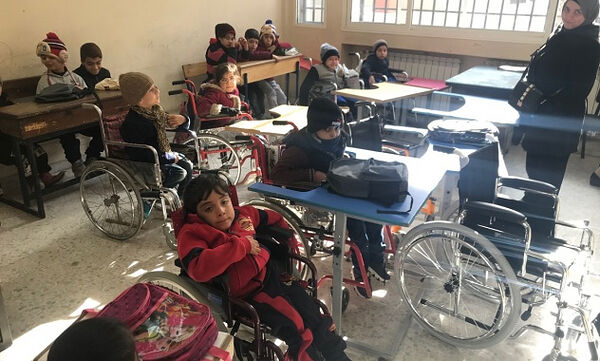 SYRIAN CHILDREN WITH DISABILITIES RECEIVE WHEELCHAIRS FROM RUSSIAN CHURCH
