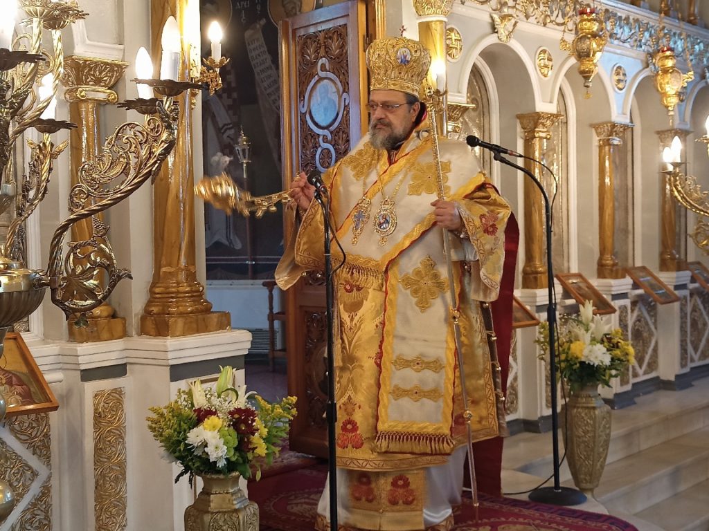 Ο Μεσσηνίας Χρυσόστομος στον Ι.Ν. Αναστάσεως του Χριστού Καλαμάτας