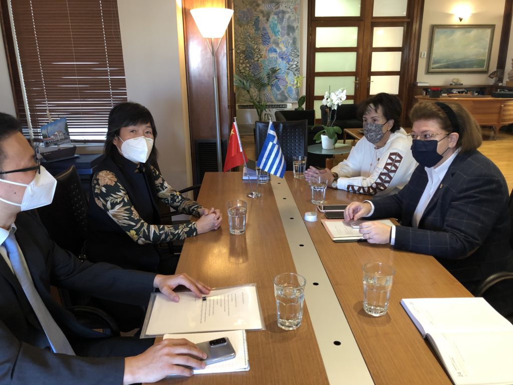 Συνάντηση της Υπουργού Πολιτισμού με την Πρέσβυ της Κίνας