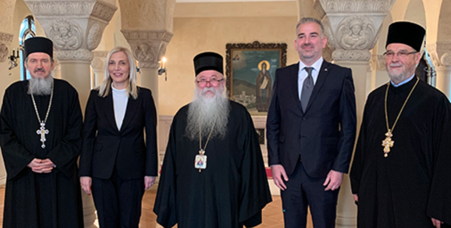 Мјестобљуститељ патријарашког трона примио Министра правде Републике Србије