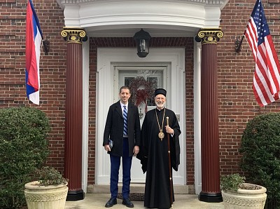 BISHOP IRINEJ RECEIVES NEW AMBASSADOR OF SERBIA TO USA, MARKO DJURIC