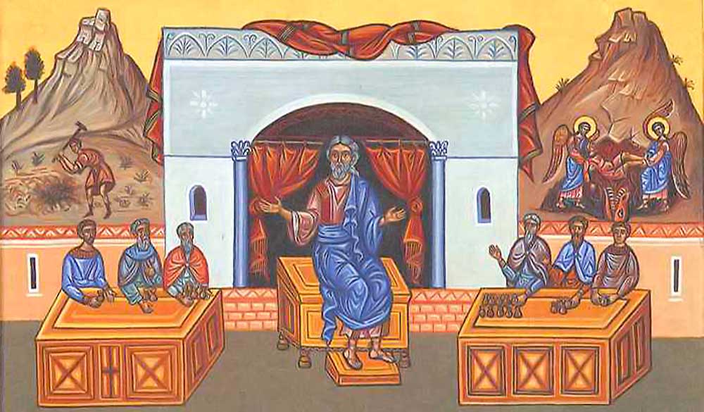 “Edhe njërit i dha pesë talanta, e tjetrit dy, e tjetrit një.” v. 15.