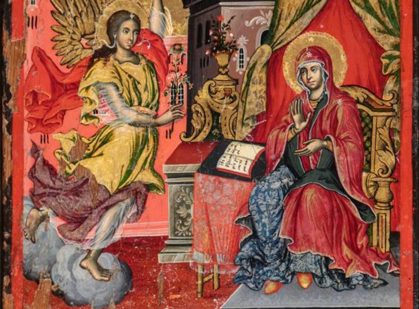 Ikona e “Ungjëllizimit”, vepra e ikonografit Athanas Zografi e realizuar në vitet 1760-1780