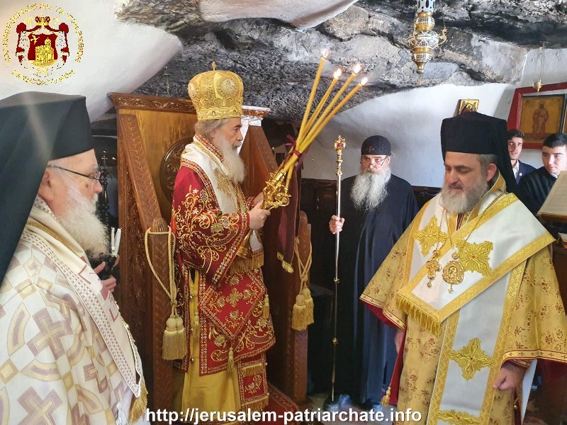 HIS BEATITUDE THE PATRIARCH OF JERUSALEM THEOPHILOS CELEBRATES THE D. LITURGY AT ST ONUPHRIOUS’ MONASTERY