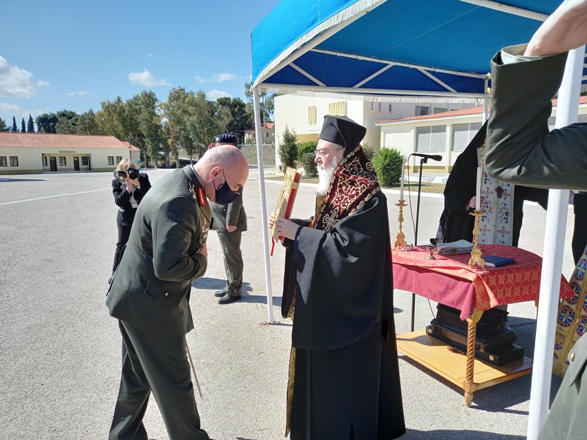 Στην τελετή παράδοσης-παραλαβής της Σχολή Μηχανικού ο Μητροπολίτης Κορίνθου