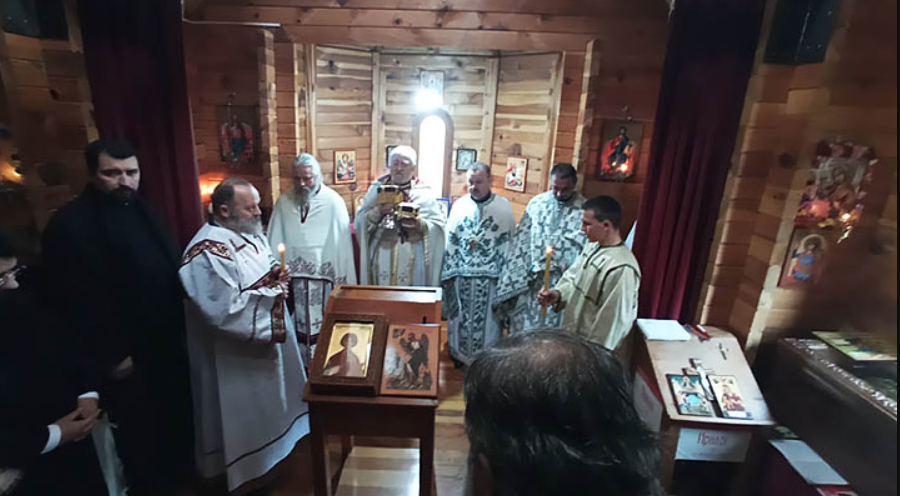 Liturgical gathering in the Samograd monastery