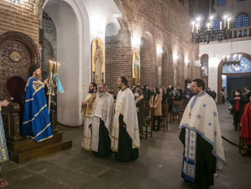 Вечерня с архиерейско предстоене за празника Благовещение в столичния храм „Св. София“