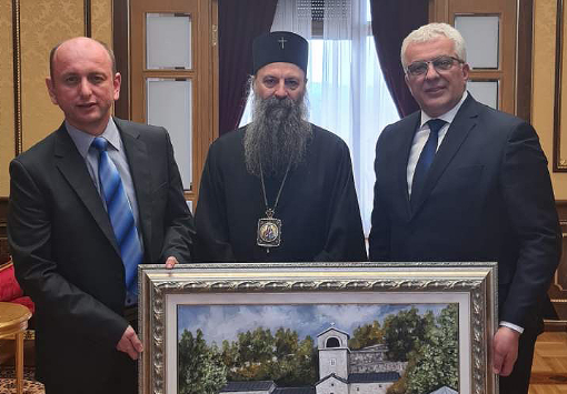 Patriarch Porfirije meets with the leaders of the Democratic Front