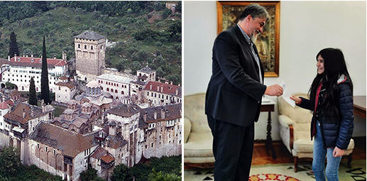 Chilandar Monastery awarded a scholarship to Biljana Cekic – Dara of Jasenovac