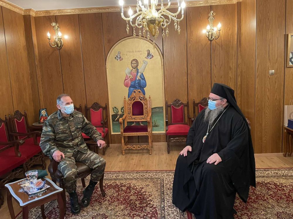 Στον Μητροπολίτη Λαρίσης ο νέος Διοικητής της 1ης Στρατιάς