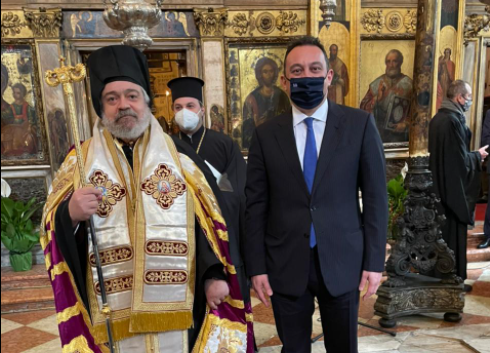 Ο υφ. Εξωτερικών Κώστας Βλάσης στην ενθρόνιση του Μητροπολίτη Ιταλίας