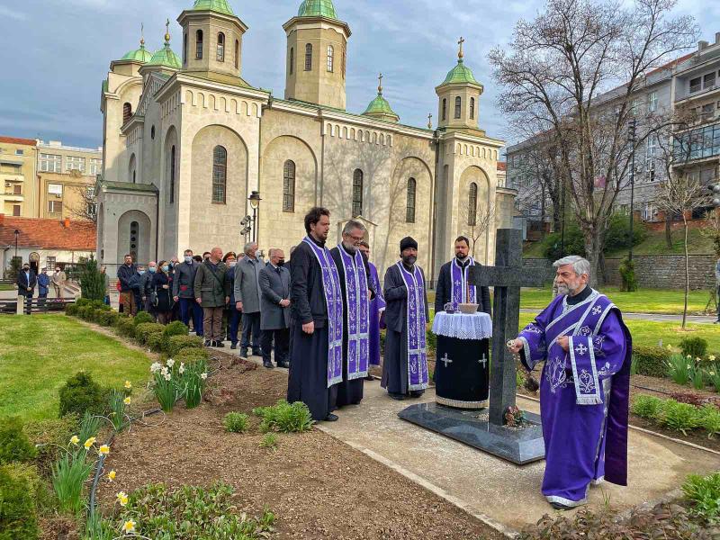 Memorial service in Belgrade for victims of April 1941 bombing raids by Nazi Germany