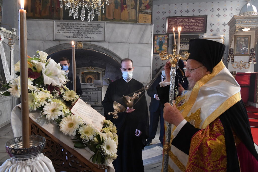 Παναγία Βλαχερνών: Ο Παναγιώτατος χοροστάτησε στoυς Γ’ Χαιρετισμούς