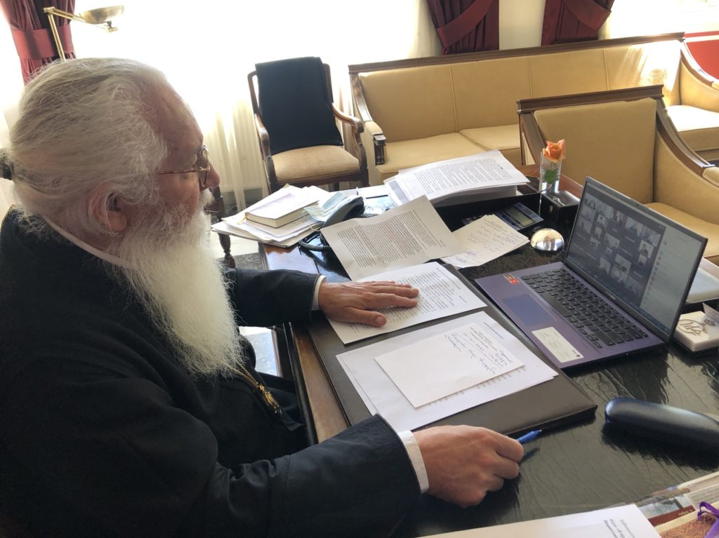 Διαδικτυακή ιερατική σύναξη στην Μητρόπολη Θηβών