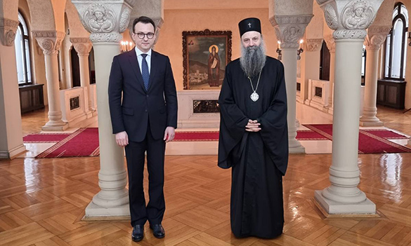 Serbian Patriarch Porfirije briefed on Kosovo & Metohija situation by Belgrade’s director of gov’t office for the province