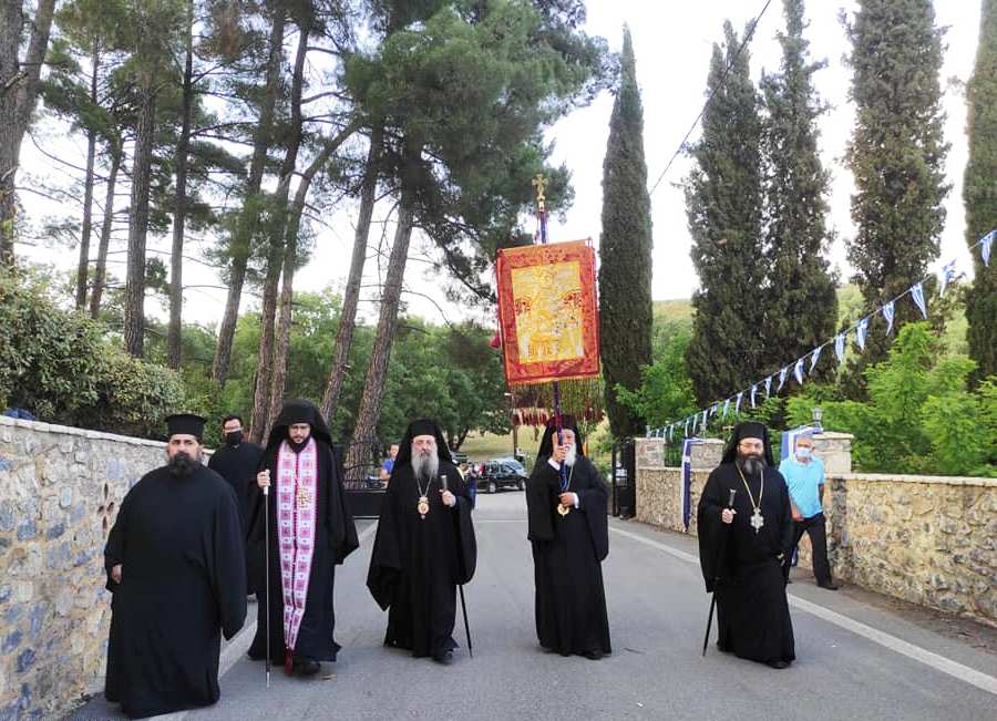Στην ιστορική Μονή Καλτεζών το Λάβαρο της Αγίας Λαύρας