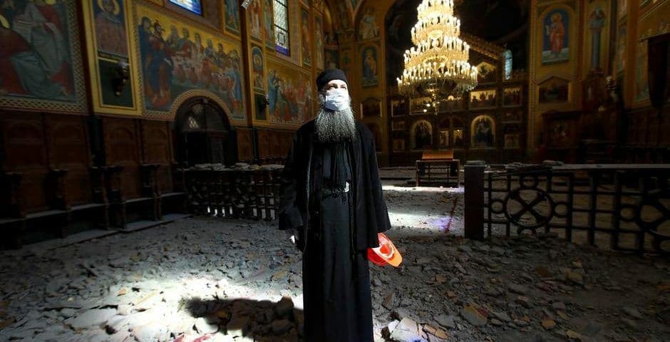 სერბეთის პატრიარქმა პორფირემ დანგრეული ტაძარი მოინახულა