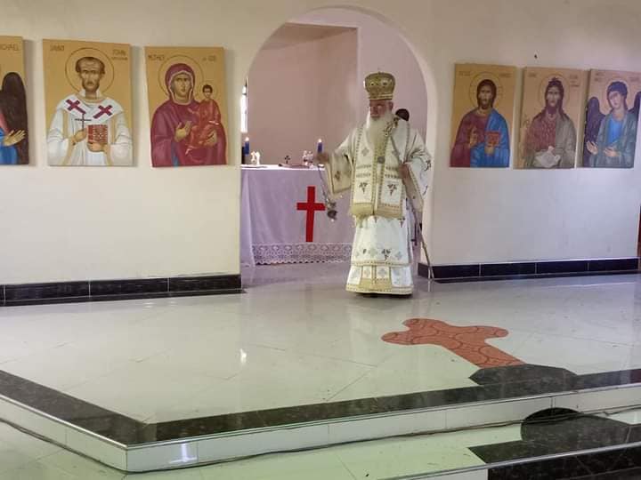 His Eminence Archbishop Yieronda Makarios Tillyrides Kenyas celebrated Divine Liturgy at St John Chryostomos Oloitoktok