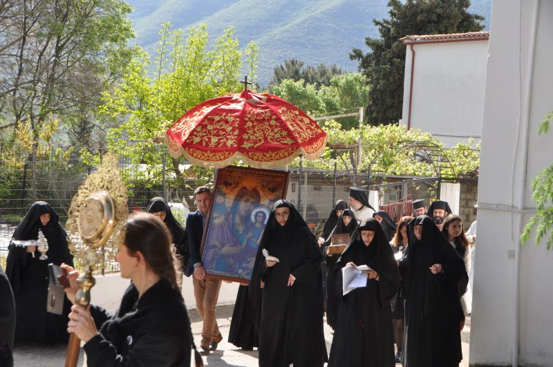 Λιτάνευση της Εικόνος της Παναγίας Ελεούσης στη Μονή Σίψας