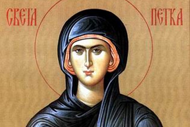 Оскрнављена црква Свете Петке у Косовској Каменици