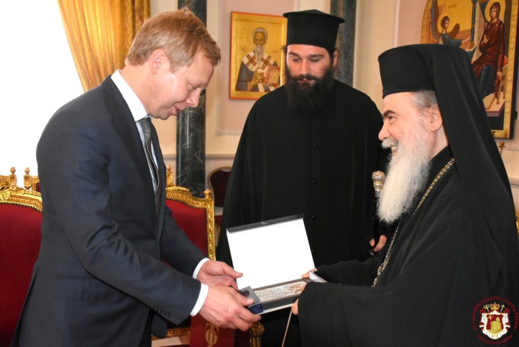 EU’S SPECIAL REPRESENTATIVE FOR THE MIDDLE EAST PEACE PROCESS AND EU’S TOP REPRESENTATIVE TO PALESTINE VISIT THE PATRIARCHATE