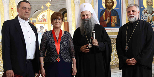 Патријарх српски Порфирије уручио орден Светог Саве проф. др Надежди Басари