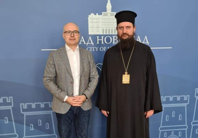 Епископ Сергије код градоначелника Новог Сада