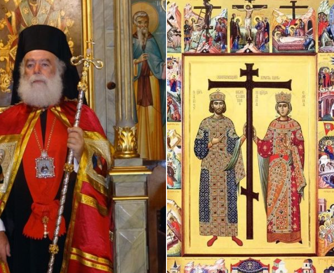 البابا ثيودروس يحتفل بعيد القديسَيّن قسطنطين وهيلان في القاهرة