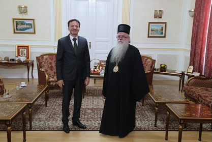 Сусрет митрополита Хризостома и амбасадора Румуније