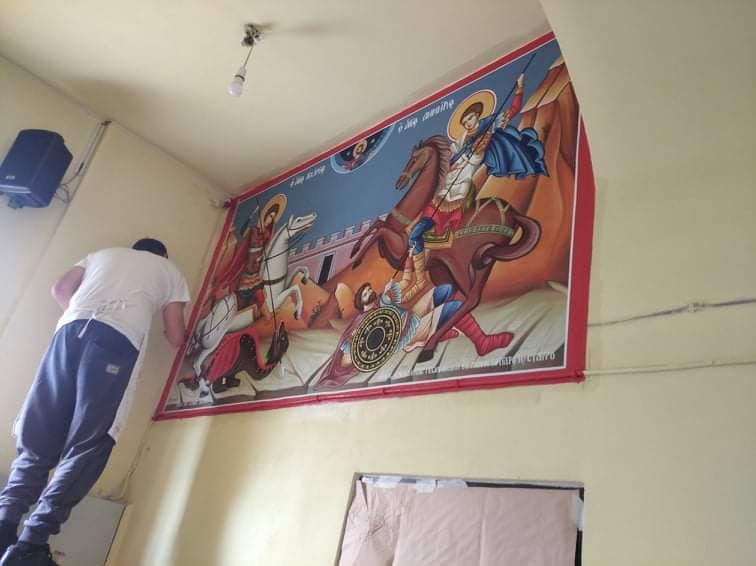 Τοποθέτηση νέας αγιογραφίας στην Αγία Μαρίνα Περιστερίου (ΦΩΤΟ)