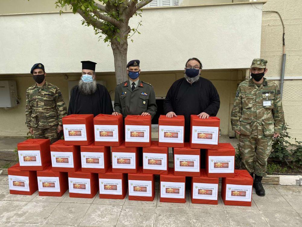 ΛΑΡΙΣΑ: Ένοπλες Δυνάμεις και Αστυνομία ενίσχυσαν τα δέματα αγάπης για το Πάσχα