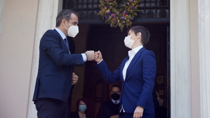 Συνάντηση Κυρ. Μητσοτάκη με την πρωθυπουργό της Σερβίας