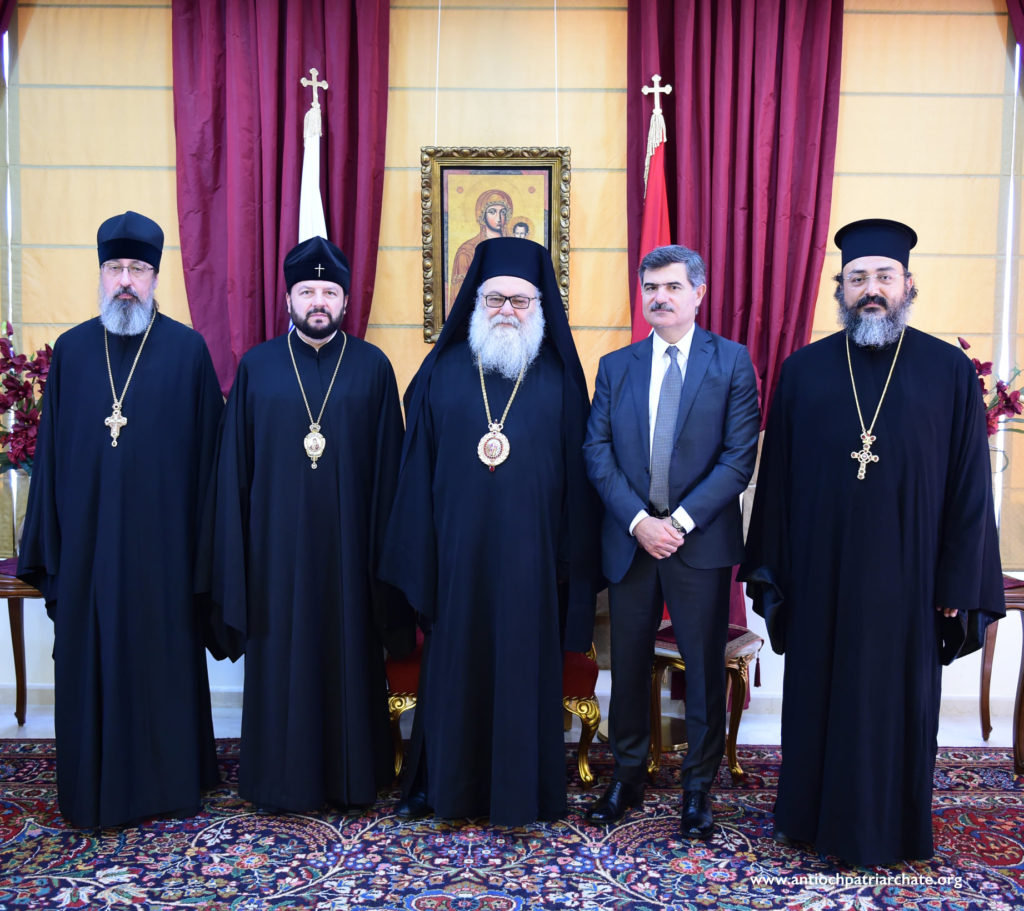 His Beatitude Patriarch John X Receives His Eminence Metropolitan Leonid, Archbishop of Vladikavkaz and Alania from the Russian Church