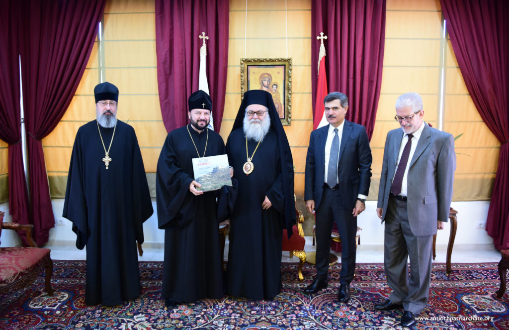 صاحب الغبطة البطريرك يوحنّا العاشر يستقبل صاحب السيادة المطران ليونيد رئيس أساقفة فلاديكفكاز وألانيا مِن الكنيسة الروسيّة في المقرّ البطريركيّ