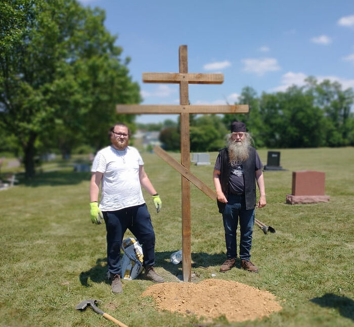 CROSS ERECTED ON FUTURE SITE OF ST. JOHN OF SAN FRANCISCO CHURCH IN RURAL PENNSYLVANIA