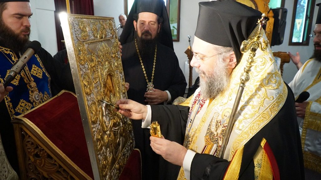 Υποδοχή Παναγίας “Άξιον Εστίν” και Εσπερινός Εγκαινίων Ι.N. Αγίου Οικουμενίου Σεισμοπλήκτων