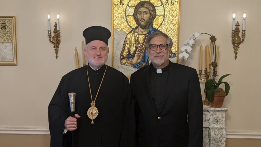 His Eminence Archbishop Elpidophoros of America Received the Very Rev. Archimandrite Anastasios Garaboa