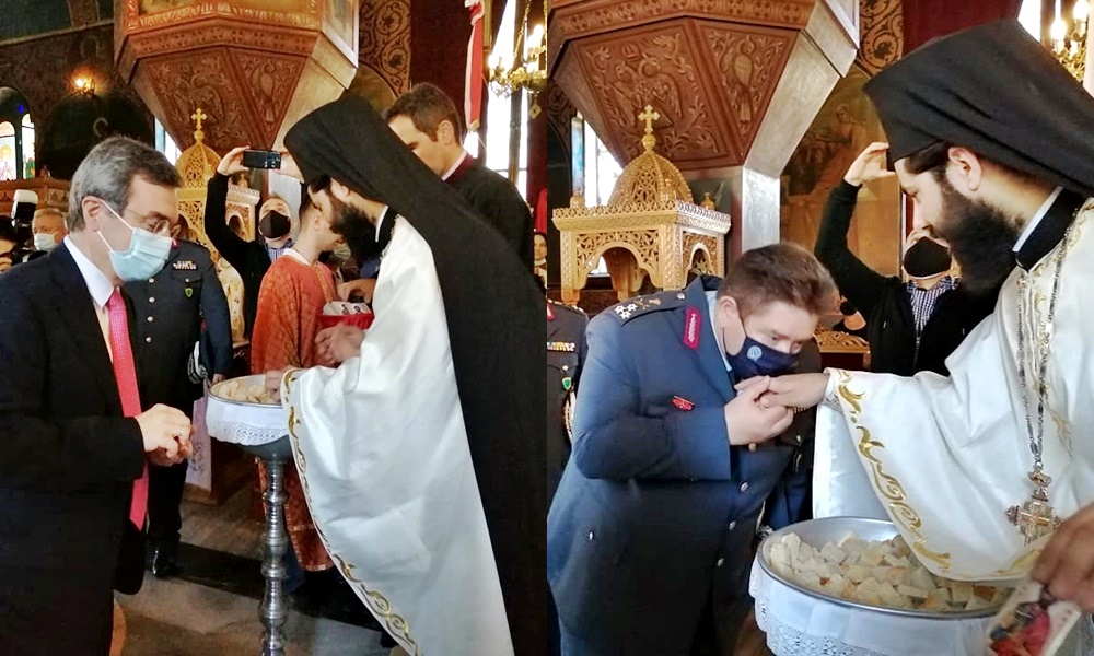 Ο νέος Διευθυντής της Θ.Υ. ευλογεί την ηγεσία της Αστυνομίας