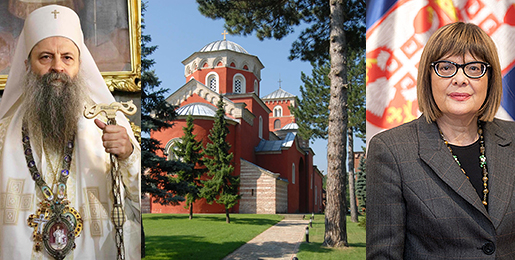 Захвалност патријарха Порфирија Маји Гојковић, министру културе и информисања