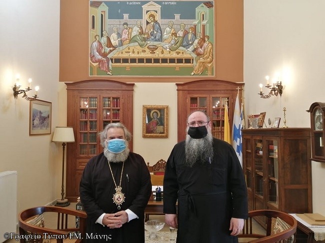 Ο Έξαρχος του Παναγίου Τάφου στον Μητροπολίτη Μάνης