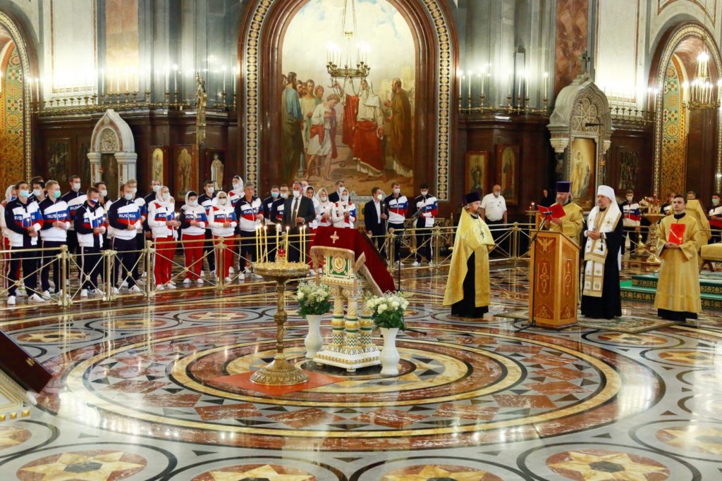 В Храме Христа Спасителя в Москве вознесли молитву о российских спортсменах ― участниках XXXII летних Олимпийских игр в Токио
