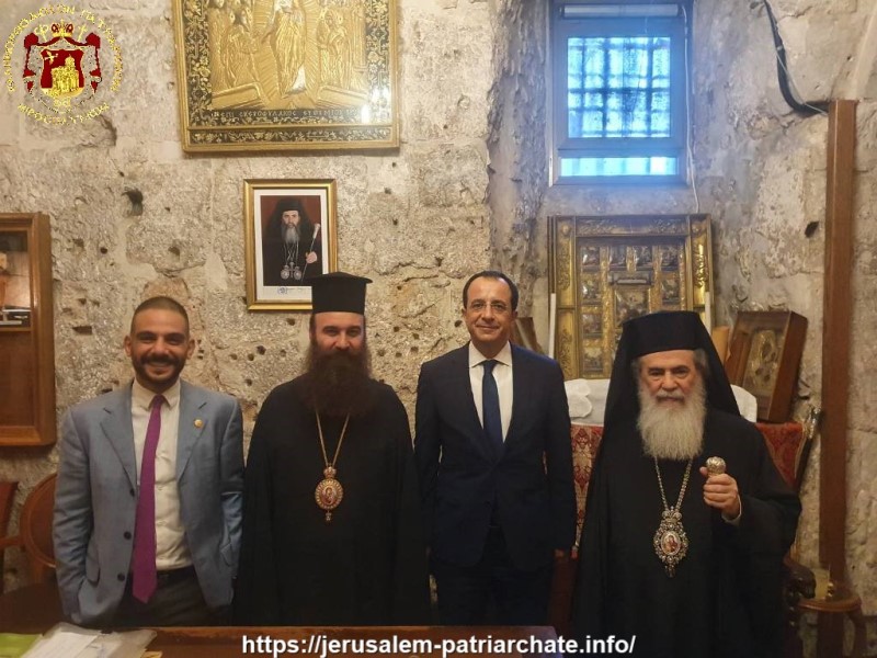 THE MINISTER OF FOREIGN AFFAIRS OF CYPRUS VISITS THE CHURCH OF THE HOLY SEPULCHRE