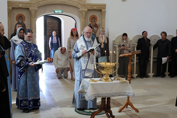 Первый молебен на Казанском скиту