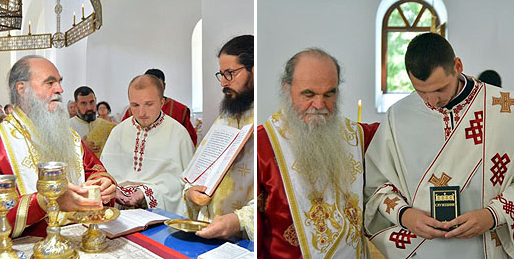 Hierarchical Liturgy and ordination in the monastery of Grabovo
