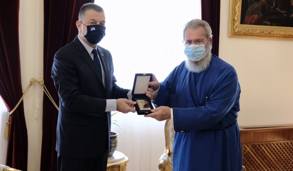 Συνάντηση Αρχιεπισκόπου Κύπρου με τον Υφυπουργό Εθνικής Άμυνας