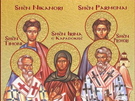 Apostujt e dhjakonët Prohori, Nikanori, Timoni, Parmenai nga të 70 -t