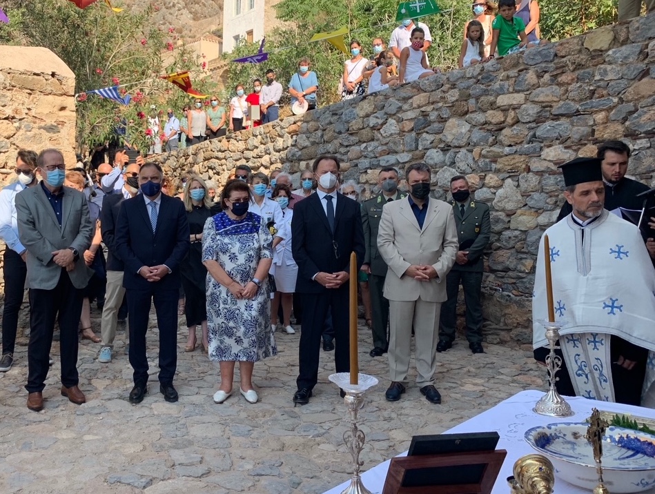 Η Λίνα Μενδώνη στην επέτειο απελευθέρωσης της Μονεμβασίας