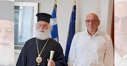 البابا ثيودروس يلتقى مع رئيس جامعة كريت