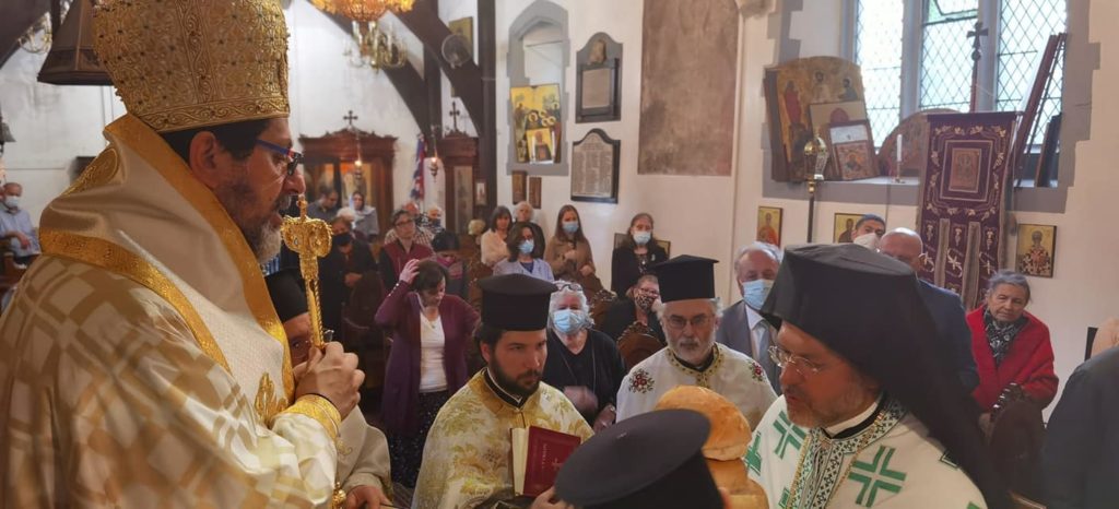 Ο Επίσκοπος Κλαυδιουπόλεως στον Ι.Ν. Μεταμορφώσεως Woolwich